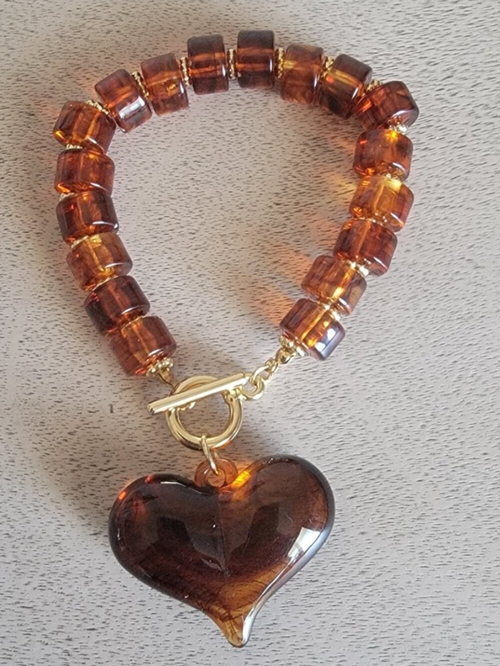 Amber Lucite Bracelet